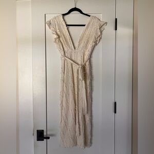 Line & Dot Ivory Midi Dress